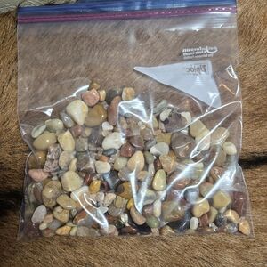 Bag Of Polished Rocks Asorted Sizes And Colors